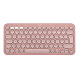 Teclado Bluetooth Pebble Keys 2 K380s Rosa