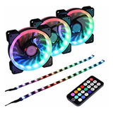 Ventilador 1400rpm 120mm Led Addressable Rgb Case Fan With C