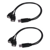 Adaptador Usb 2.0 A Macho A 2, Doble Usb Hembra, Conector Y