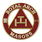Pin Masónico Redondo Royal Arch Masons - [rojo Y Oro] 31mm.