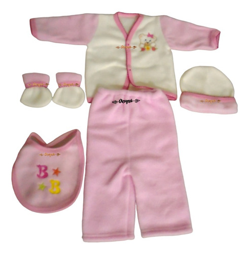 Kit Set De Bienvenida Para Bebe Recién Nacido (5 Pzs Babero)