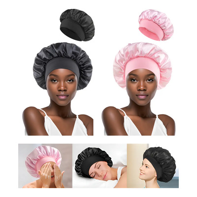 2 Pzs Gorro Para Dormir, Gorro De Pelo, Gorro De Satín Curli | MercadoLibre