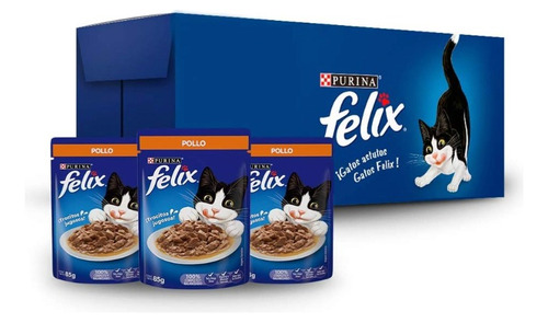 Purina Alimento Para Gato Felix Sobre Sabor Pollo 85 Gr.
