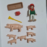 Set Playmobil Chica Cerdos Granja 3566