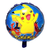 Globos Redondos Metálicos Pokémon Pikachu 10 Pzas