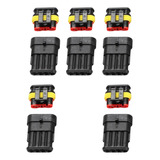 Conector Impermeable Automotriz 4 Pines Macho Hembra 5piezas