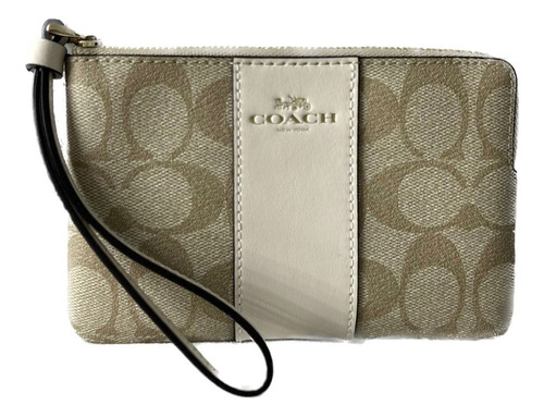 Monedero Coach Wristlet In Signature Canvas 