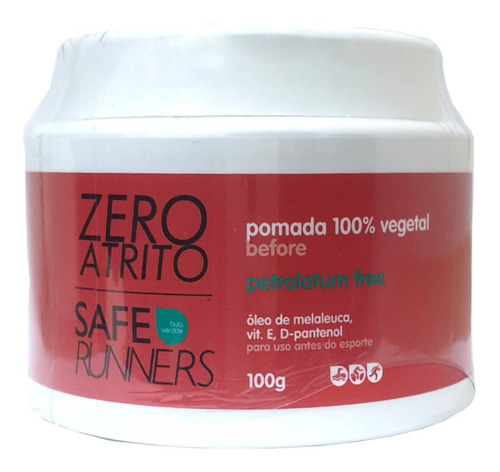 Pomada 100% Vegetal Safe Runners Zero Atrito 100g