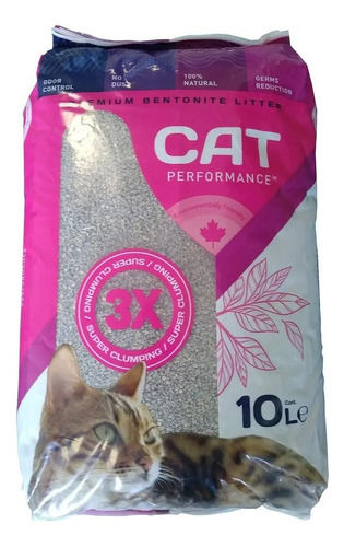 Arena Aglutinante Cat Performance 9 Kg X 9kg De Peso Neto