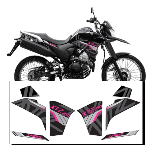 Kit Adesivos Aletas Yamaha Lander Xtz 250 2020