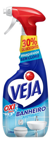 Limpador Branqueador Oxi Ativo Banheiro Antibac Sem Cloro 500ml Veja