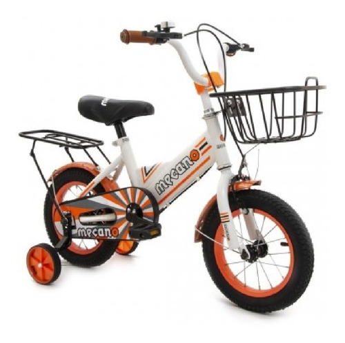 Bicicleta Para Niños Con Rueditas Rodado 12 Canasto Mecano