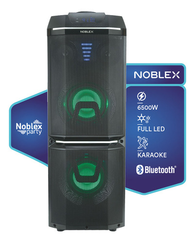 Parlante Noblex Mnt670 Portátil Con Bluetooth  Negro 220v