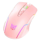 Mouse Gamer Rosa Onikuma Com Fio Para Jogo Rgb Dpi Ajustável