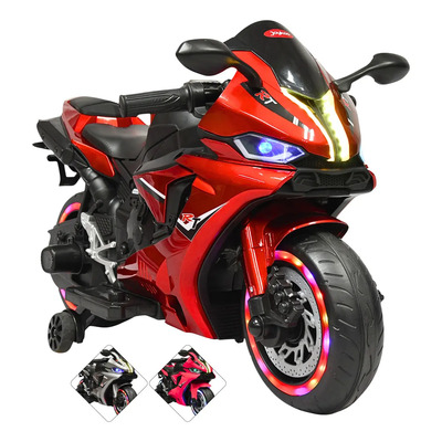 Moto Montable Eléctrica Para Niños Luces Sonido Batería 12v Rojo JOYKOO | Meses sin interés