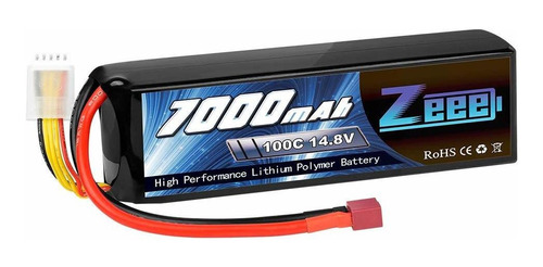 Bateria Lipo 14.8v 7000mah 100c 4s T Plug Zeee
