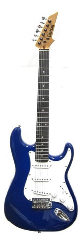 Guitarra Eléctrica Chateau St Series St01 De Madera Maciza Blue Con Diapasón De Álamo Laminado