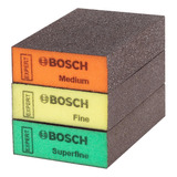 Juego De Esponjas Abrasivas Bosch Expert S471, 69 X 26 X 97 Mm, Para Grava. Cantidad: 1