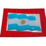 Calco Resinado Sticker Bandera Argentina Flam. 70 Mm X 45 Mm