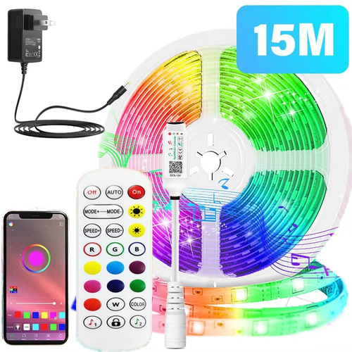 Luces Led Decorativas Led 15m Rgb Led Compatible Bluetooth