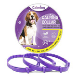 3 X Collar Calmante Antiestrés Para Perros, Feromonas Collar Color Violeta Tamaño Del Collar L