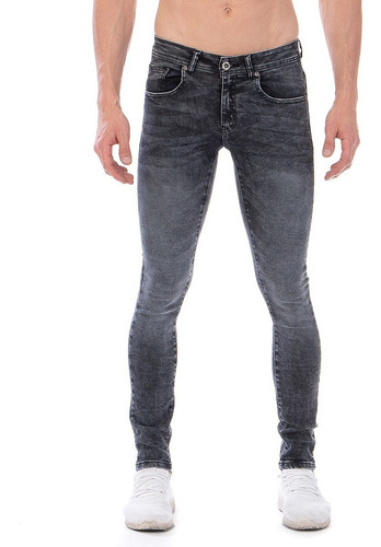 Jeans Pantalón De Mezclilla Stretch Skinny Lavado Acid Wash