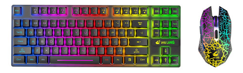 Juego De Teclado Y Mouse Retroiluminados Inalámbricos Para