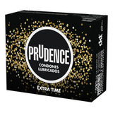 36 Condones Prudence Extra Time Lubricados Con Retardante