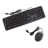 Kit Mouse Y Teclado Alambrico Usb Computadora/laptop/tablet