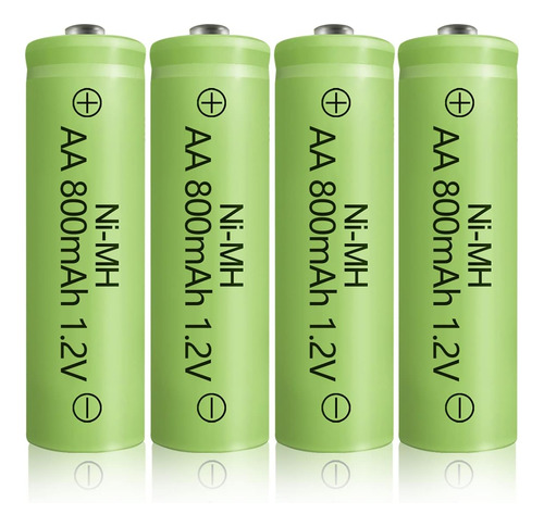 Baterías Aa Recargables Solares Ni-mh Aa Aa 800 Mah Paquete 