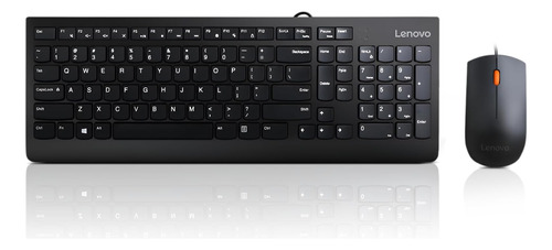 Lenovo 300 Usb Combo, Teclado Y Mouse Con Cable Tamaño Mouse