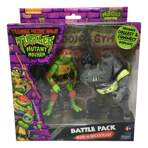 Tmnt Mutant Mayhem Battle Pack Raph Vs Rocksteady