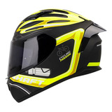 Casco Integral Shaft Sh-582sp Cycling Ngr.mat-amll Visorhumo