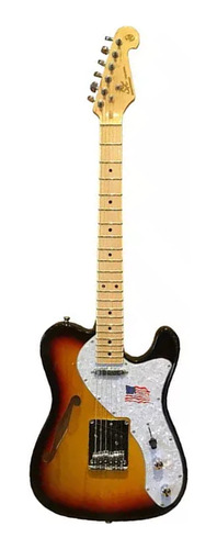 Guitarra Telecaster Ash Vintage Hollow Body Sunburst Sx