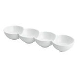 Petisqueira 4 Divisões Bon Gourmet Round 29 X 8 X 4,5 Cm Cor Branco