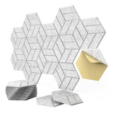 Paquete De 12 Paneles Acústicos Autoadhesivos, Hexagonales,