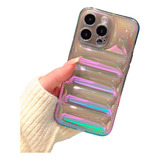 Funda Holographic Puffer Para iPhone 11 12 13 14 Pro Max    