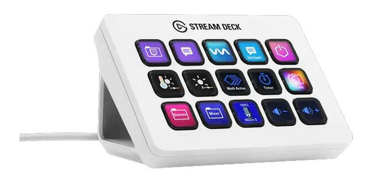 STREAM DECK MK.2 ELGATO 15 BOTONES LCD CUSTOMIZABLES BLANCO