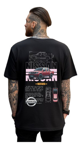 Playera Estampado De Moda Nissan Navara Frente Y Espalda