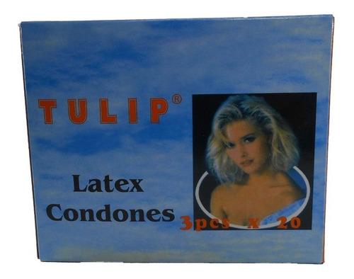 Caja De Condones Preservativos Tulip Por  60 Unidades