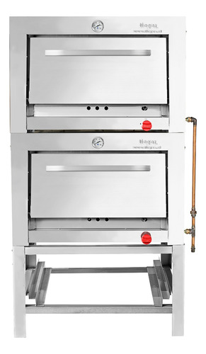 Horno Industrial, Ticgas, 2 Cámaras Inox, 58x65, Gas Natural