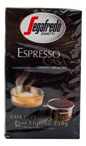 Café Molido Tostado Segafredo Zanetti Espresso Casa - 250 Gr