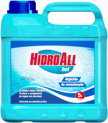 Algicida Manutenção Hidroall(5l)(frete Grátis Sul E Sudeste)