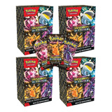 04 Mini Box Pokemon Coleção Destinos De Paldea - 72 Booster