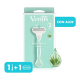 Máquina Afeitadora 3 Hojasgillette Venus Skin Protect Sensitive Con Aloe