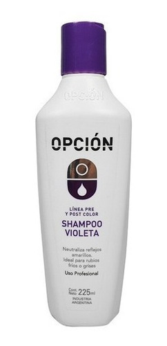 Shampoo Matizador Violeta Opcion Cabello Rubios 225ml