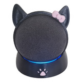 Suporte Para Alexa Echo Dot 4 E 5 Gatinha Kitty Black Cat