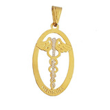 Pingente Medicina Banhado A Ouro 18k. P60