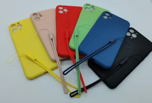 Funda Flexible Para iPhone 11 Pro Max Con Correa Mano 