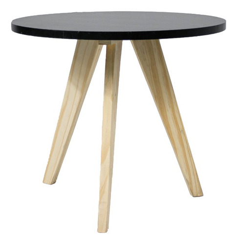 Mesa Ratona Redonda Patas De Madera Anexo Sillon Living